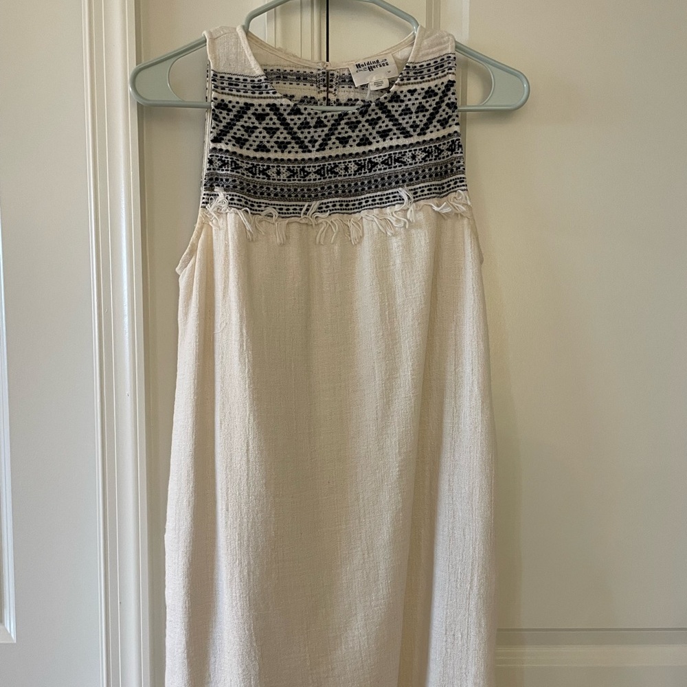 Holding Horses (Anthropologie) blue and white woven dress - size S